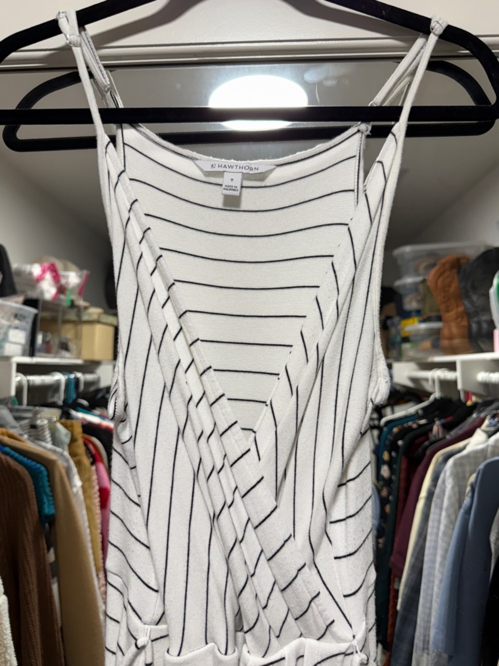 White Striped Dress - Picture 2 of 5